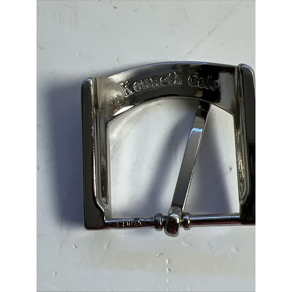 Lot 4 Vintage Men's Kenneth Cole Reaction Silver Belt Buckle